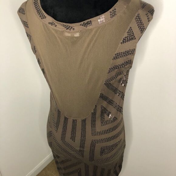 Express green sheer back sequin dress size medium - Picture 6 of 11